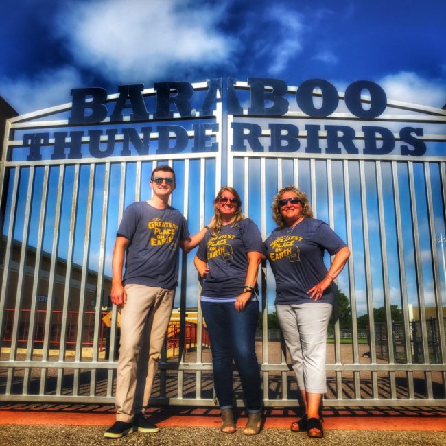 Baraboo Thunderbirds at the Baraboo High School wearing Baraboo Tshirt