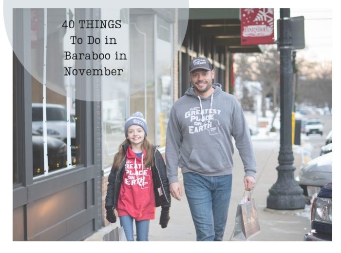Father and Daughter Shopping in Downtown Baraboo